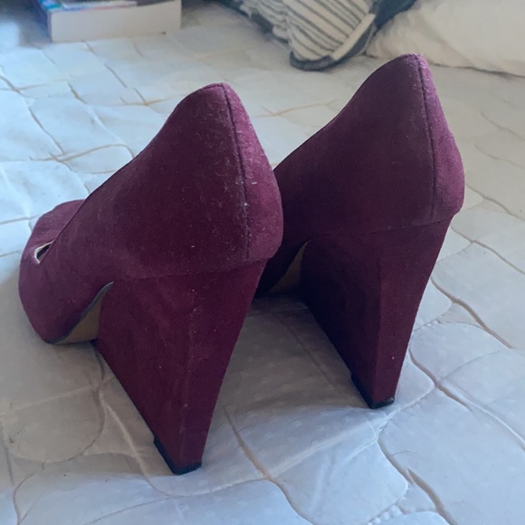 Burdendy Velvet Wedges - Picture 2 of 2
